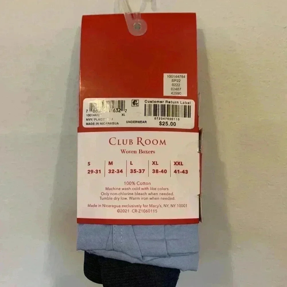 Mens Club Room Woven Boxers 2-Pack Various Sizes - Picture 2 of 3